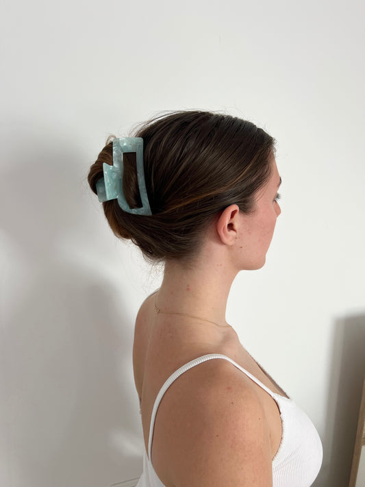 Square - Hair Claw • Ocean Sparkle